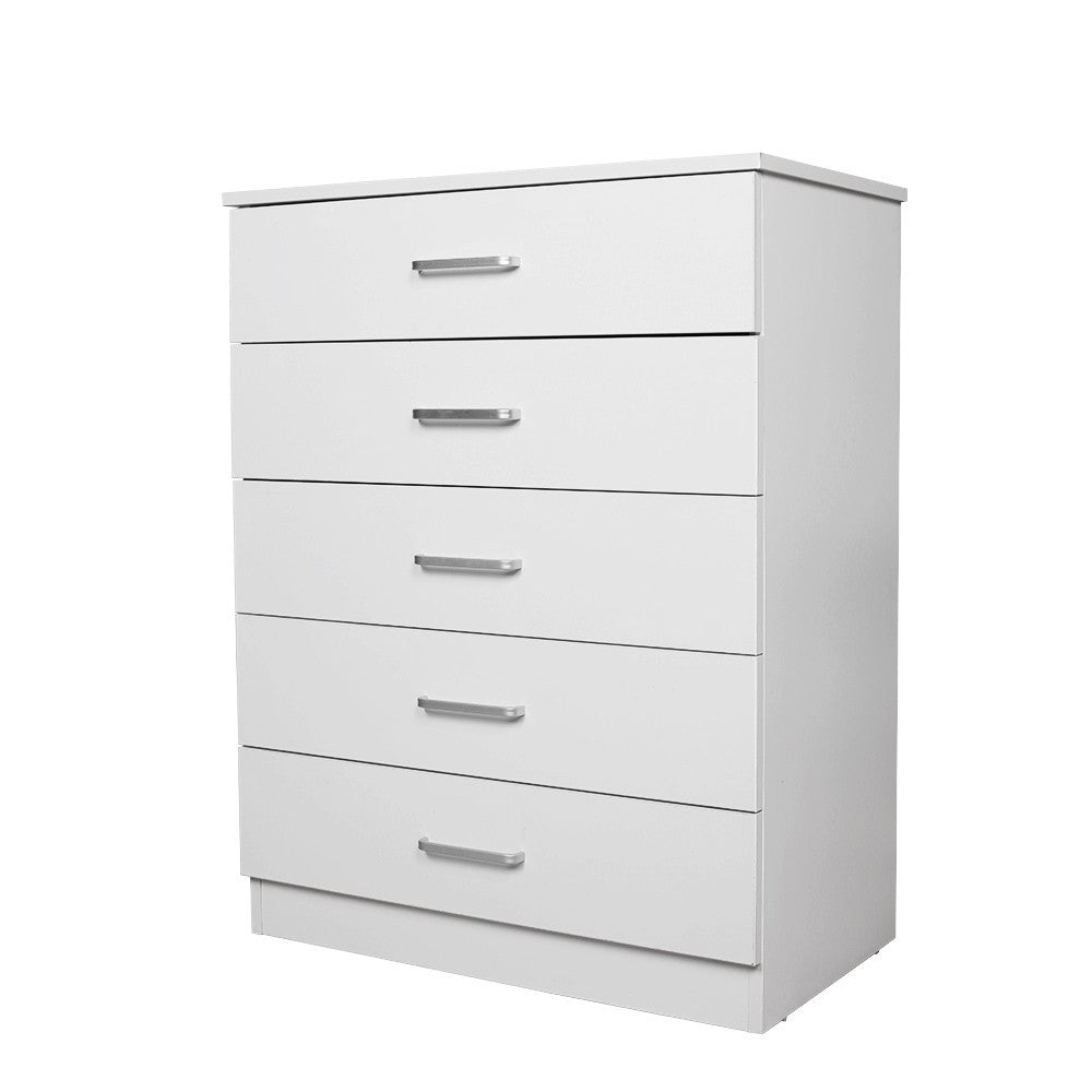NNECN Classic Elegance: Five-Drawer Chest for Organized Living-4