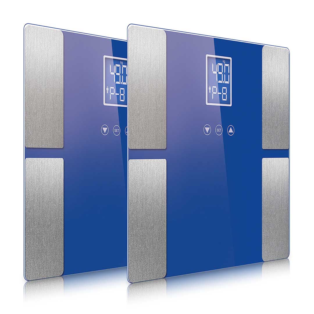 NNEAGS 2X Digital Electronic LCD Bathroom Body Fat Scale Weighing Scales Weight Monitor Blue-0