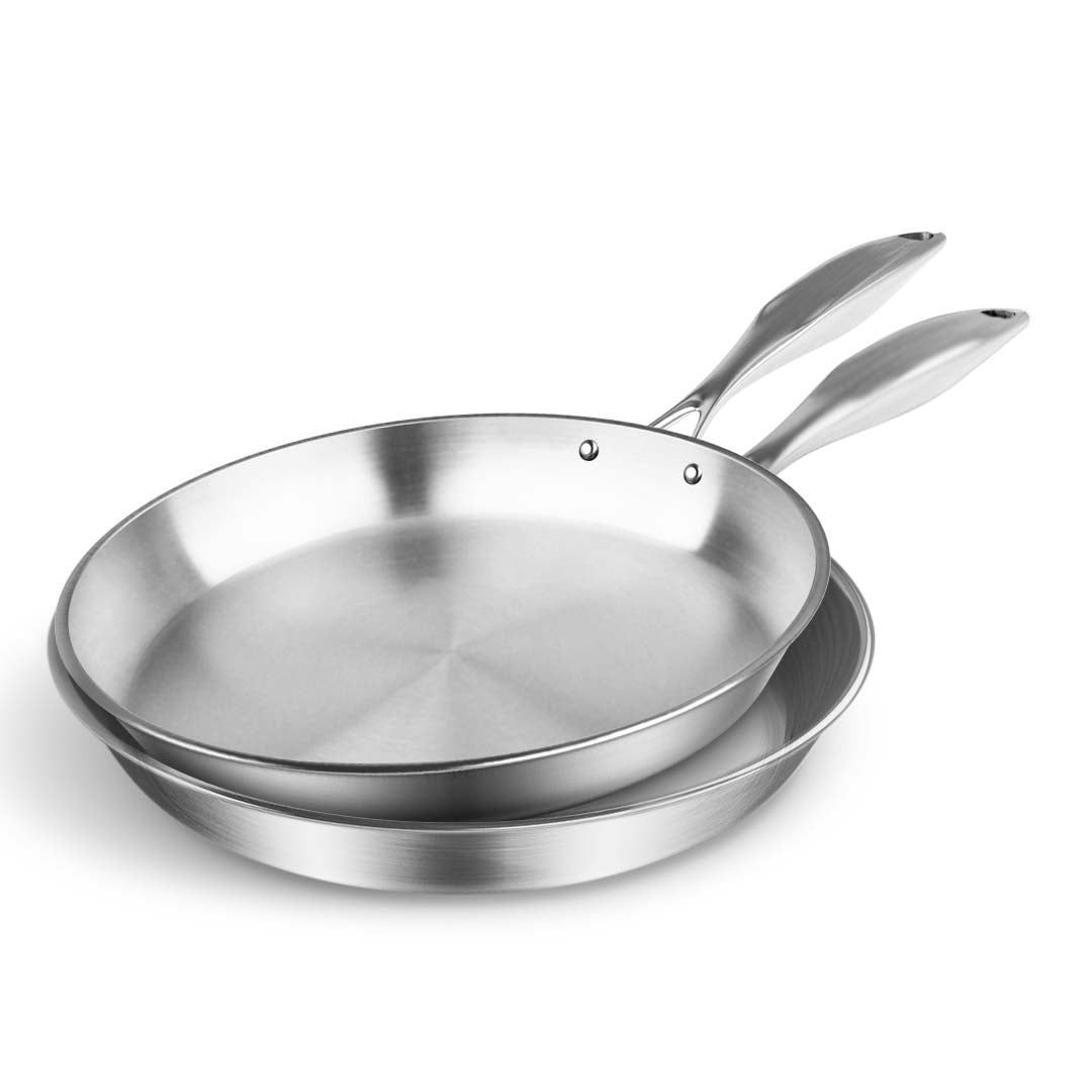 NNEAGS Stainless Steel Fry Pan 26cm 30cm Frying Pan Top Grade Induction Cooking-0