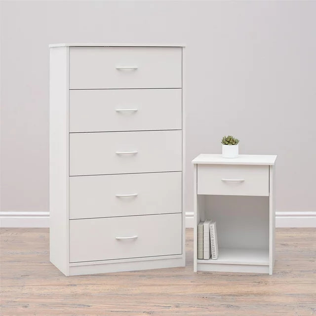 NNECN Classic Elegance: Five-Drawer Chest for Organized Living-3