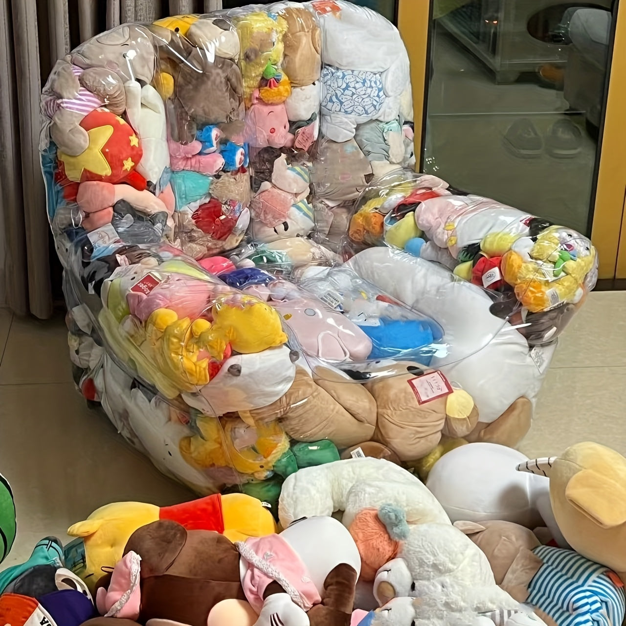 NNETM Transparent Sofa Toy Storage Seat Organizer-1