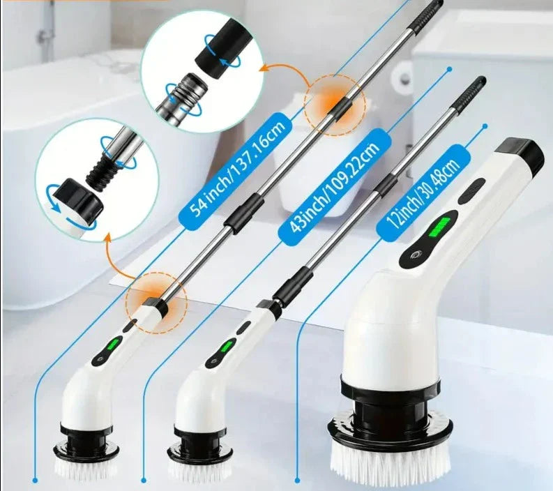 Electric Rotary Floor Scrubber with Replaceable Brush Heads-3