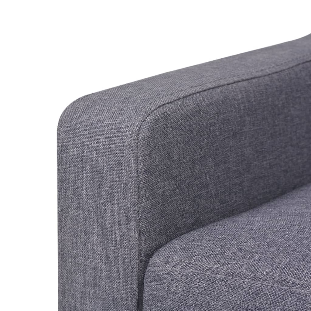 NNEVL 3-Seater Sofa Fabric Grey-4