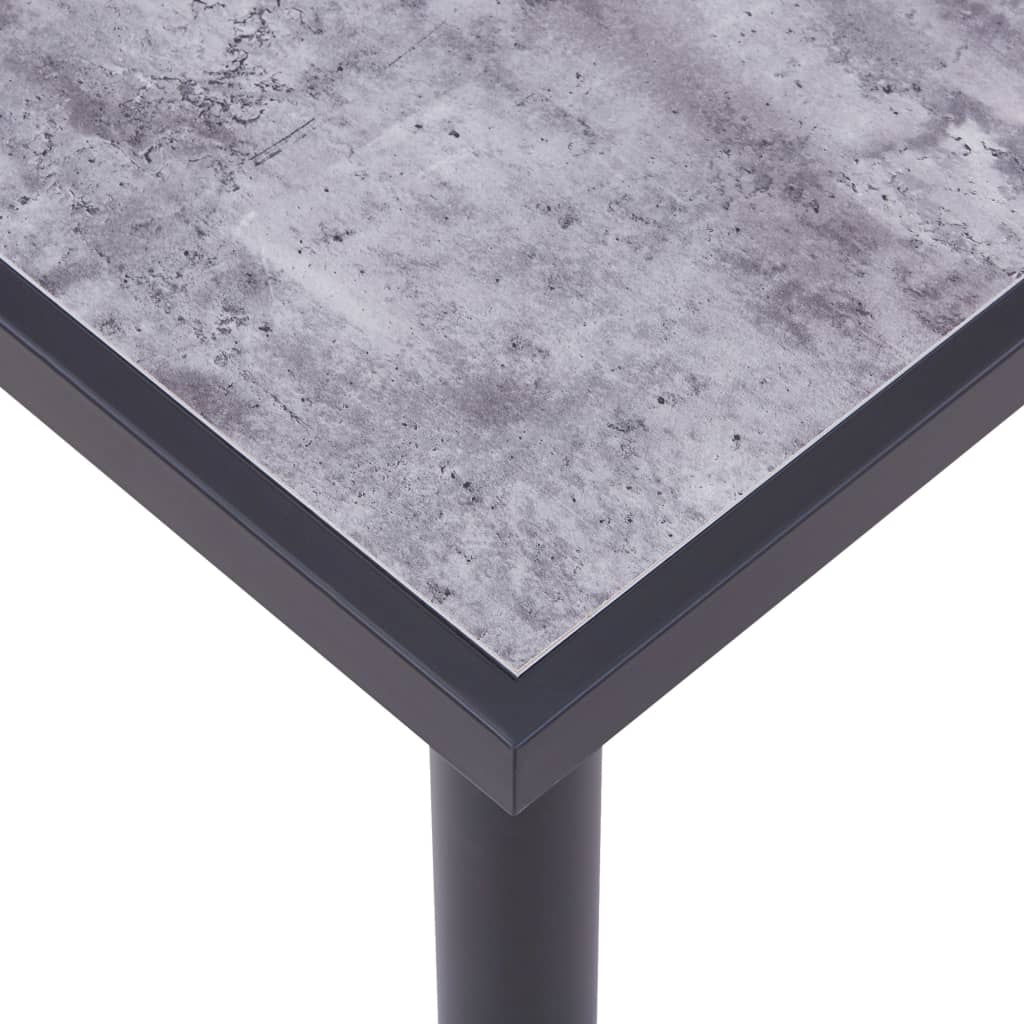 NNEVL Dining Table Black and Concrete Grey 160x80x75 cm MDF-3