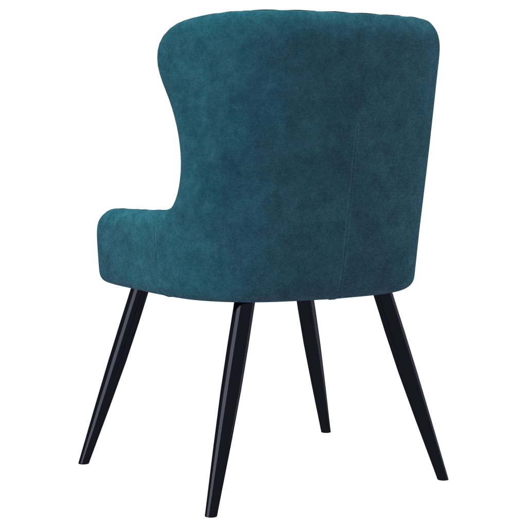 NNEVL Dining Chairs 2 pcs Blue Velvet-4
