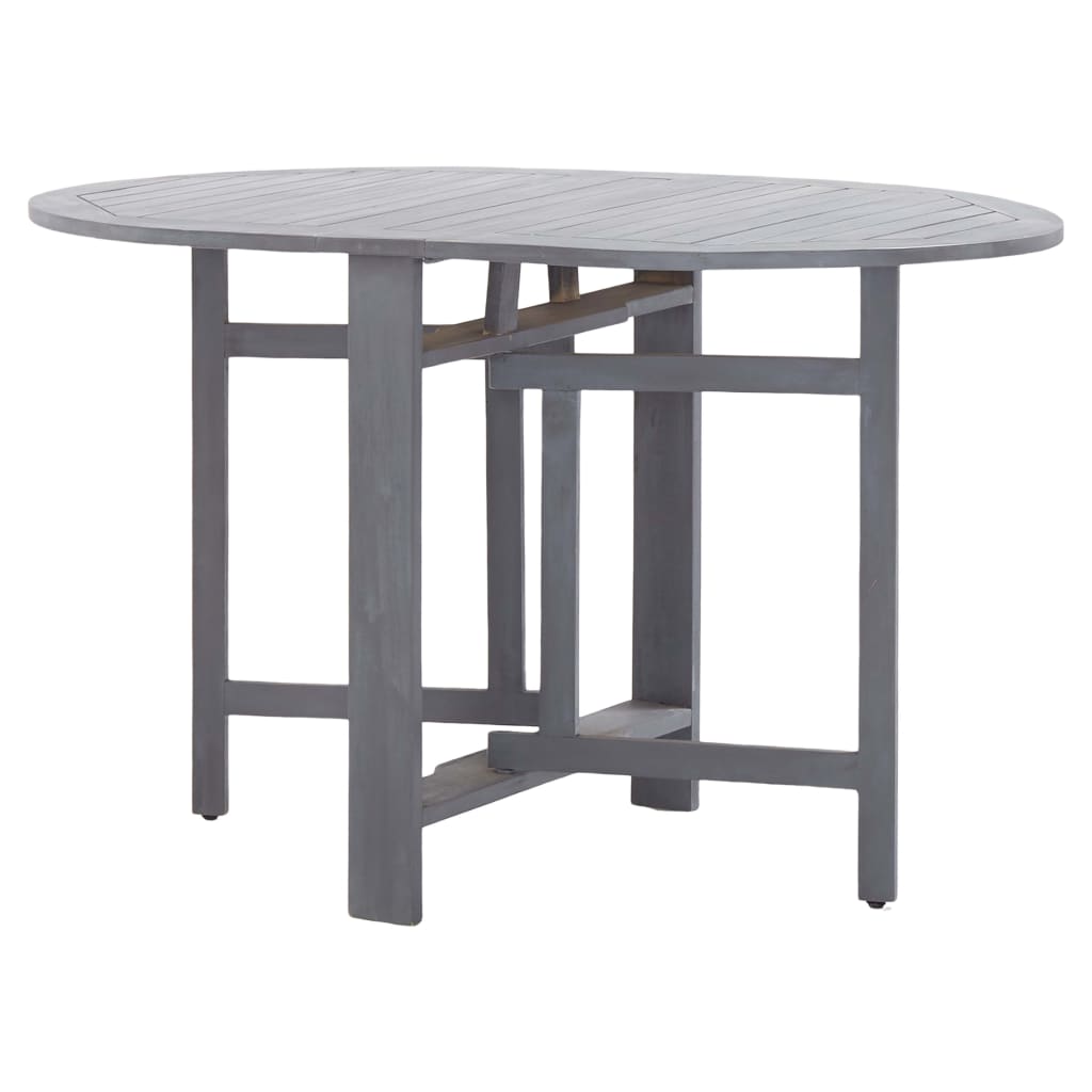 NNEVL Garden Table Grey 120x70x74 cm Solid Acacia Wood-1