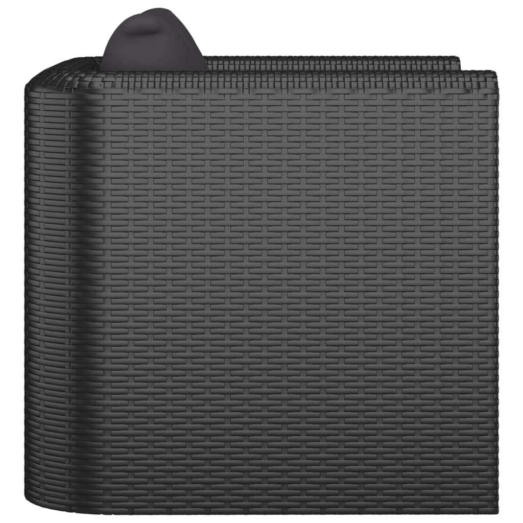 NNEVL Single Sofa with Cushions Poly Rattan Black-2