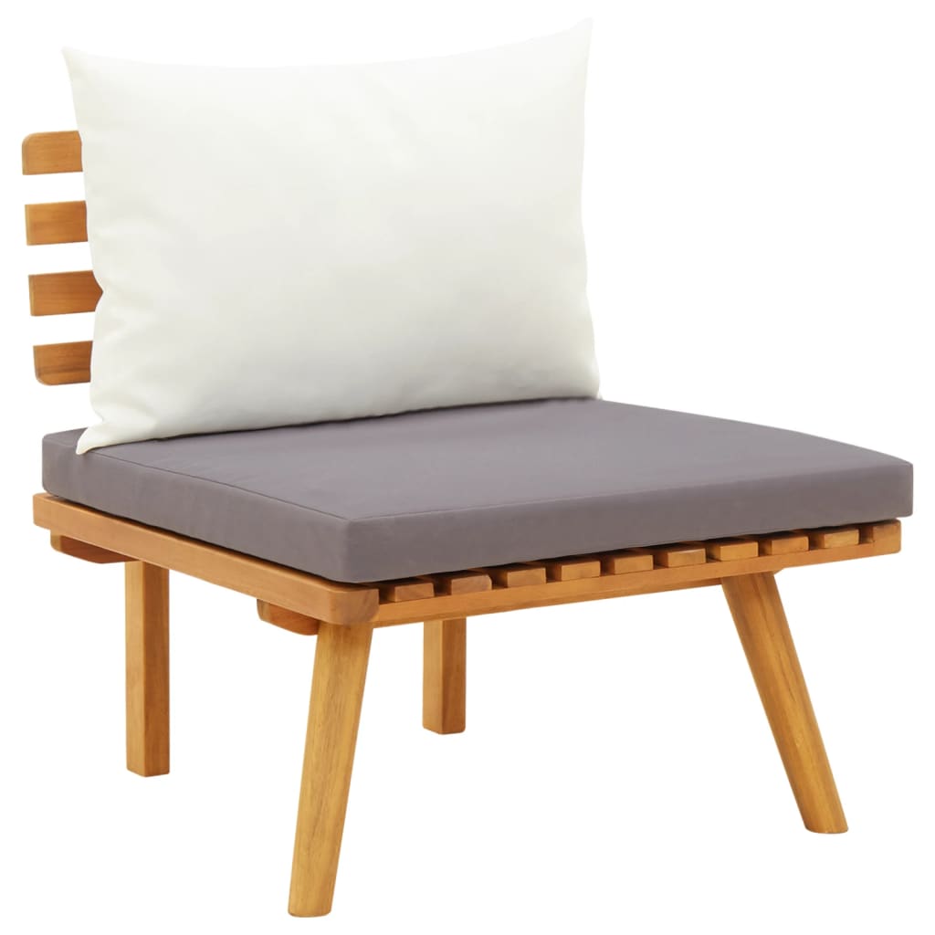 NNEVL Garden Chair with Cushions Solid Acacia Wood-0