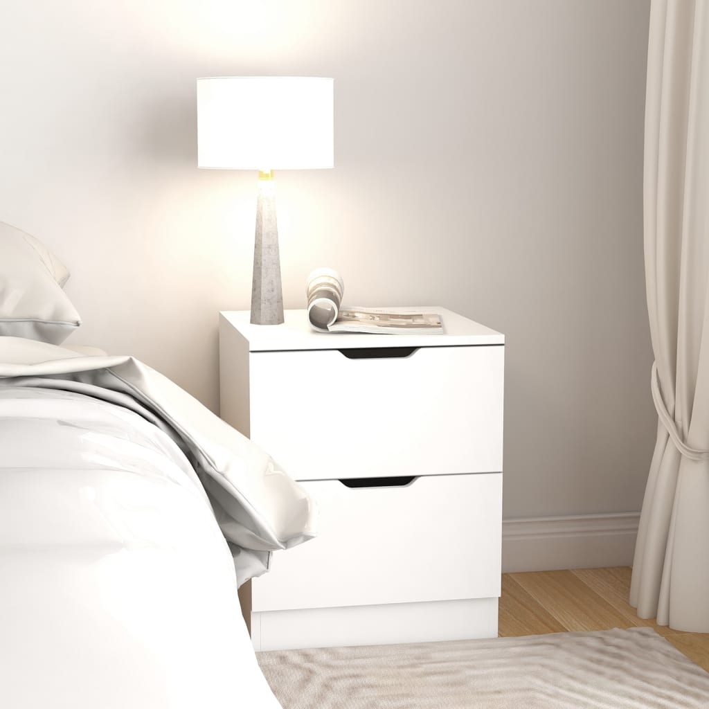 NNEVL Bedside Cabinets 2 pcs White 40x40x50 cm Chipboard-3