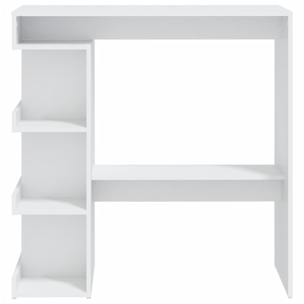 NNEVL Bar Table with Storage Rack White 100x50x101.5 cm Chipboard-4