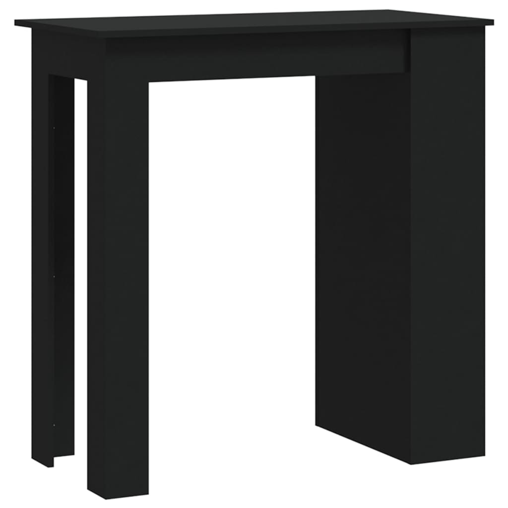 NNEVL Bar Table with Storage Rack Black 102x50x103.5 cm Chipboard-1