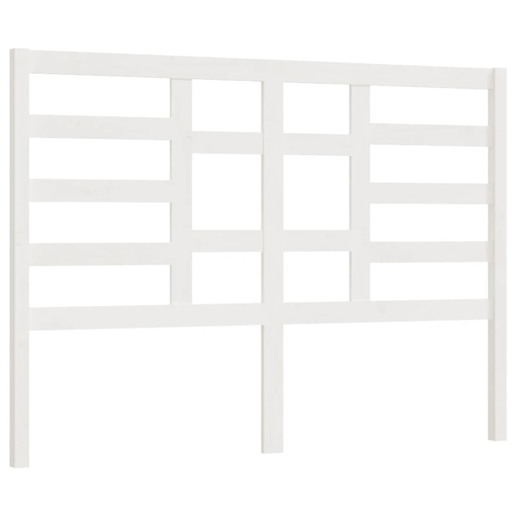 NNEVL Bed Headboard White 141x4x104 cm Solid Wood Pine-1