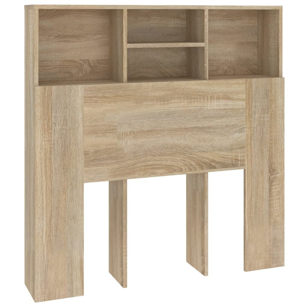 NNEVL Headboard Cabinet Sonoma Oak 100x19x103.5 cm-1