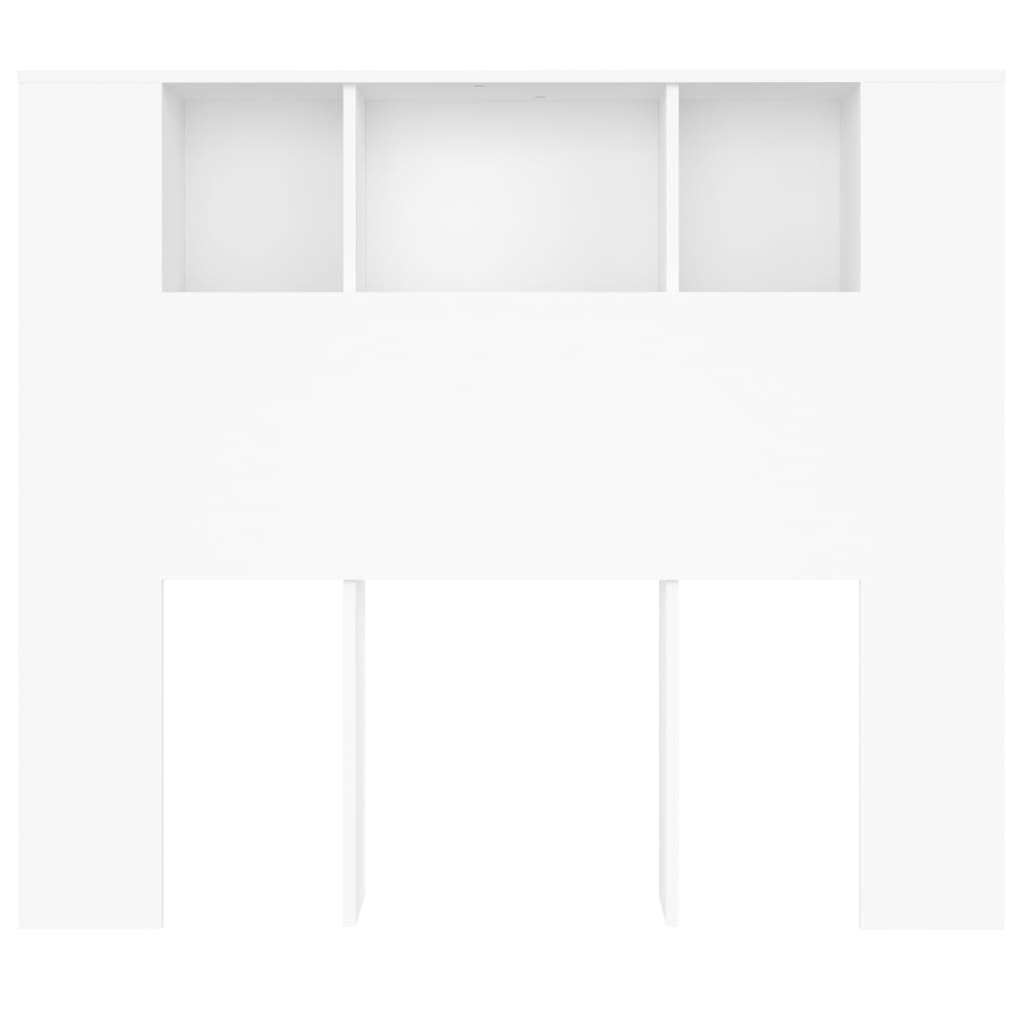 NNEVL Headboard Cabinet White 120x18.5x104.5 cm-3