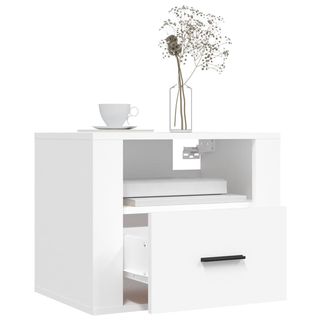 NNEVL Wall-mounted Bedside Cabinets 2 pcs White 50x36x40 cm-3