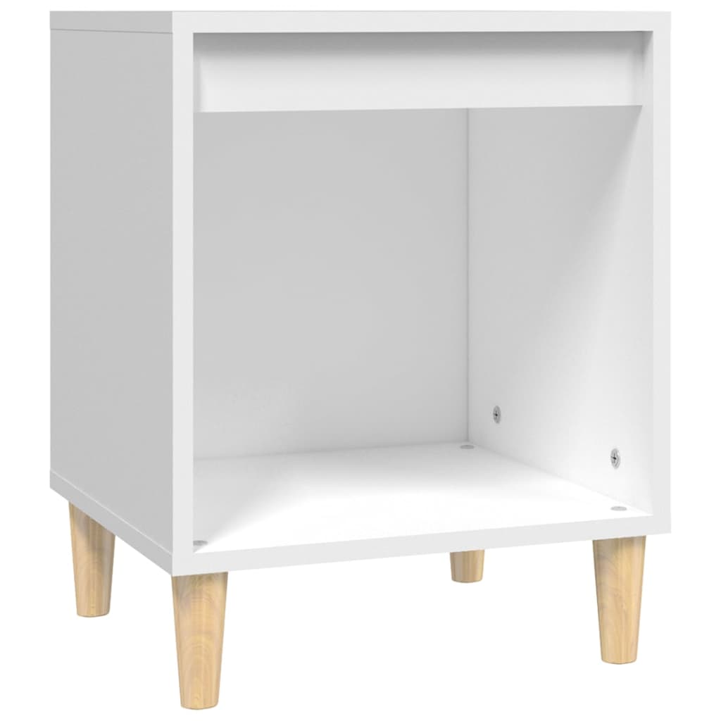 NNEVL Bedside Cabinet White 40x35x50 cm Engineered Wood-1