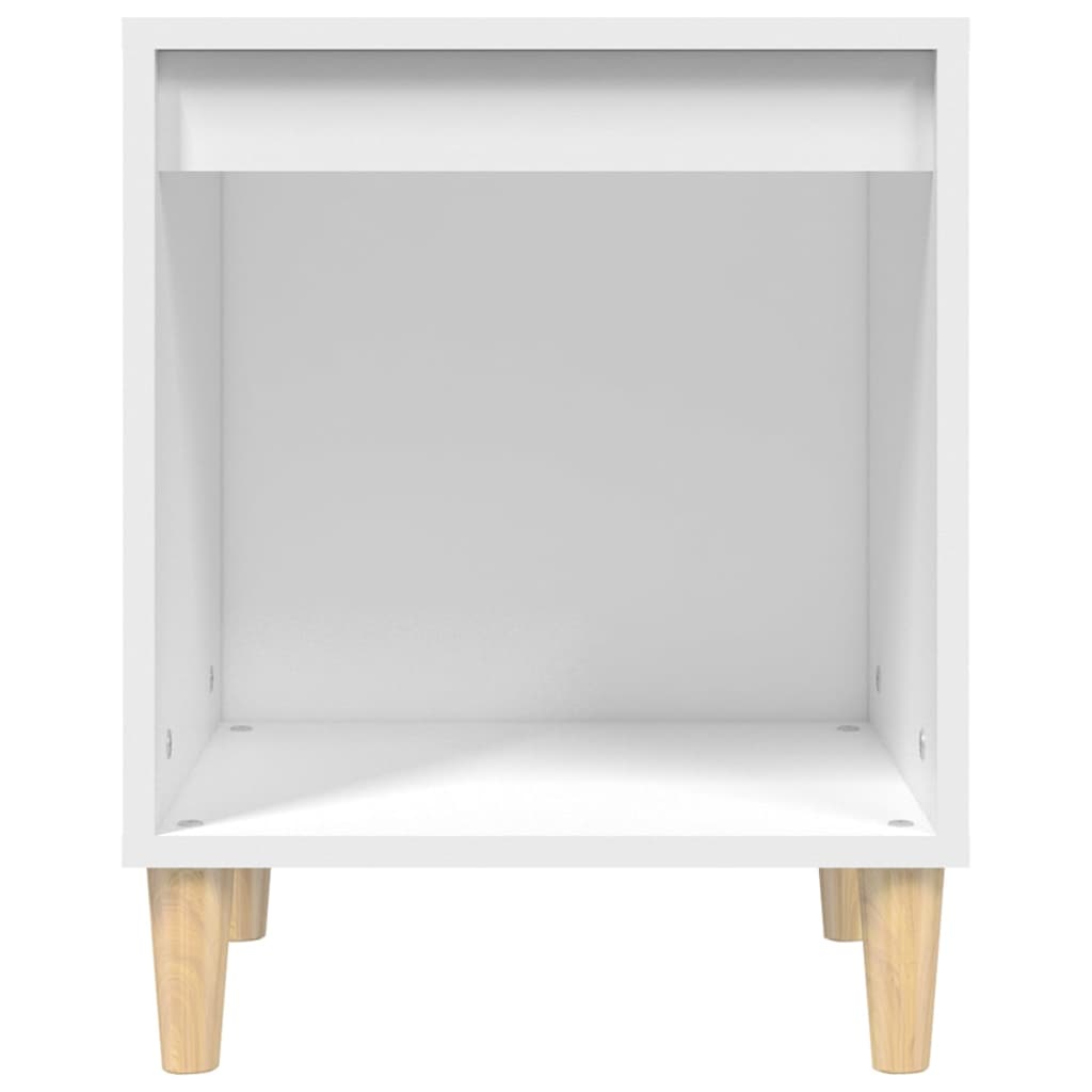 NNEVL Bedside Cabinet White 40x35x50 cm Engineered Wood-4