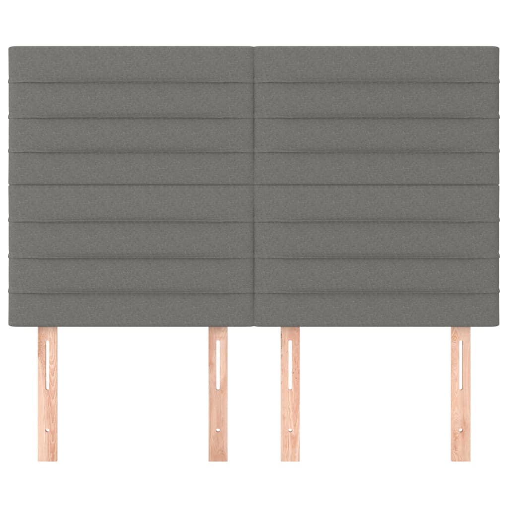 NNEVL Headboards 4 pcs Dark Grey 72x5x78/88 cm Fabric-2
