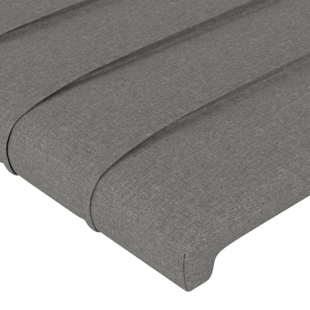 NNEVL Headboards 4 pcs Dark Grey 72x5x78/88 cm Fabric-3