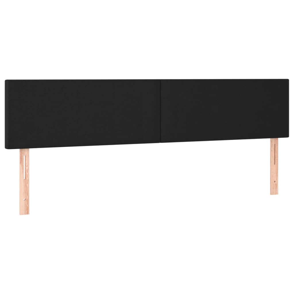 NNEVL LED Headboard Black 160x5x78/88 cm Faux Leather-3