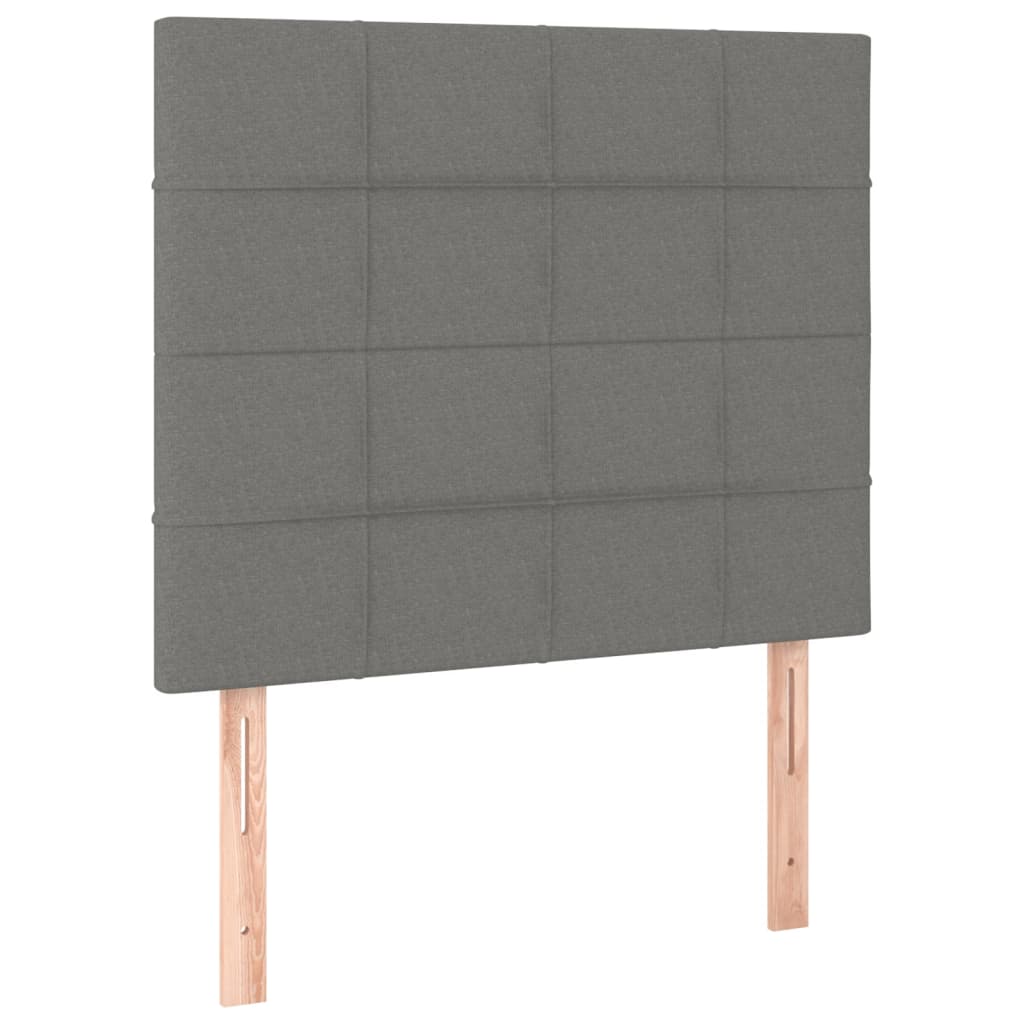 NNEVL LED Headboard Dark Grey 80x5x118/128 cm Fabric-3