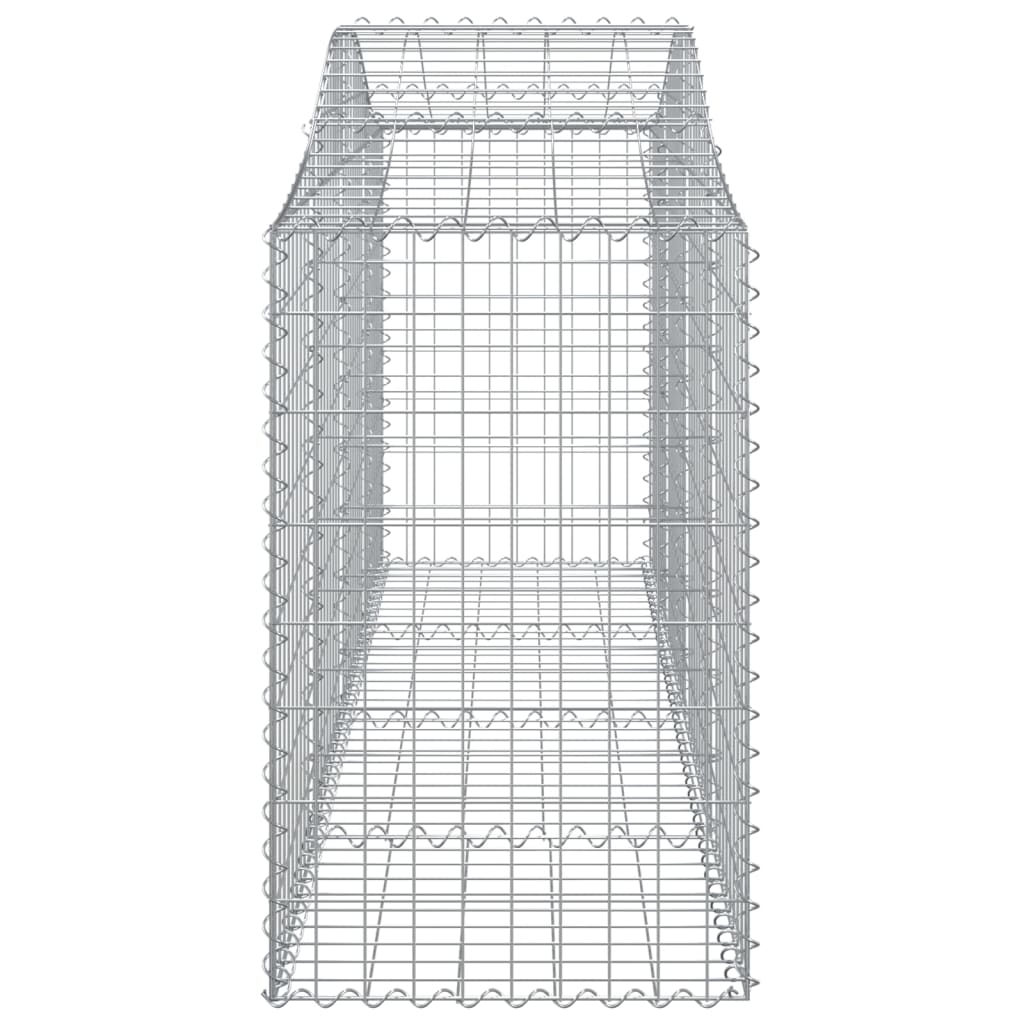 NNEVL Arched Gabion Baskets 14 pcs 200x50x80/100 cm Galvanised Iron-4