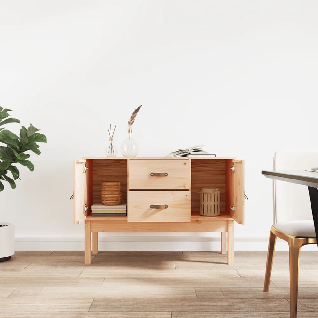 NNEVL Sideboard 110x40x78 cm Solid Wood Pine-2