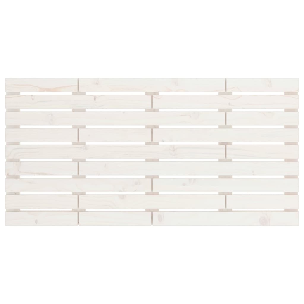 NNEVL Wall Headboard White 141x3x63 cm Solid Wood Pine-3
