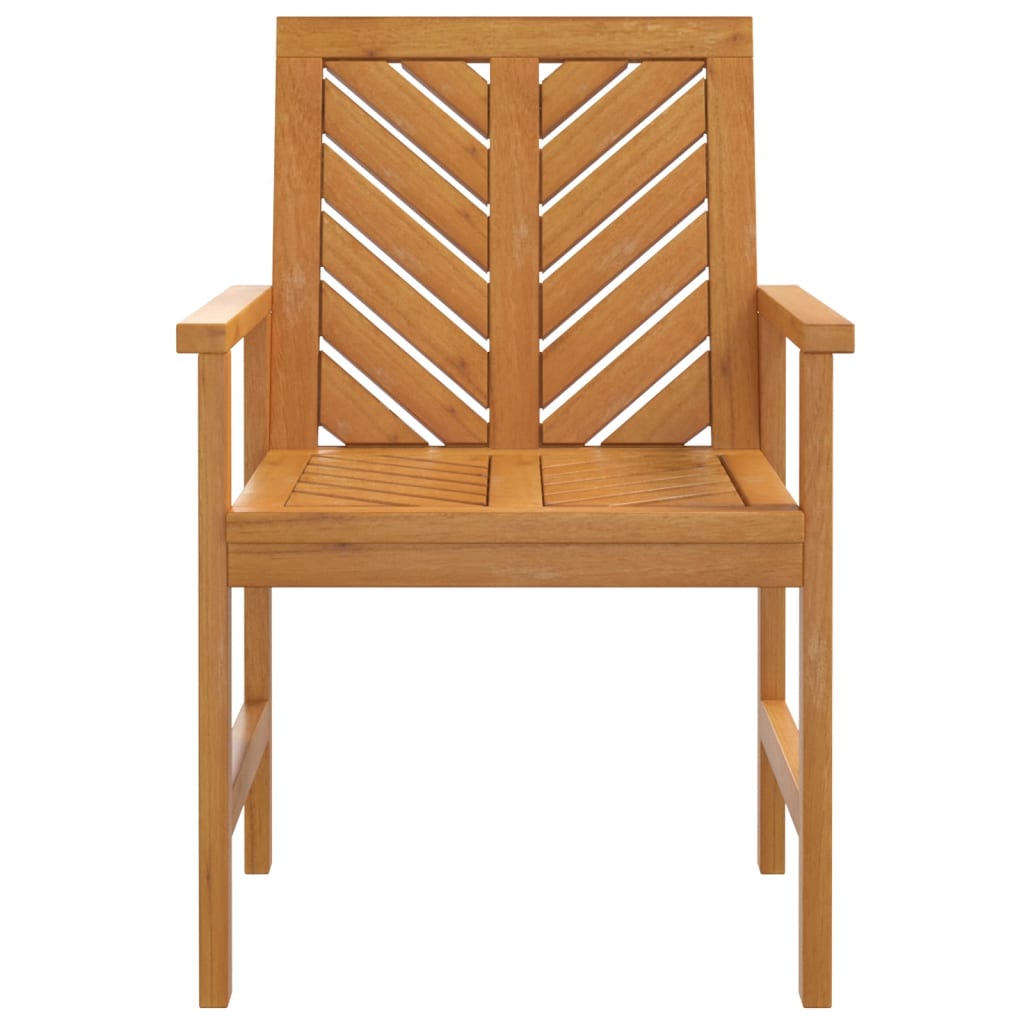 NNEVL Garden Dining Chairs 3 pcs Solid Wood Acacia-3