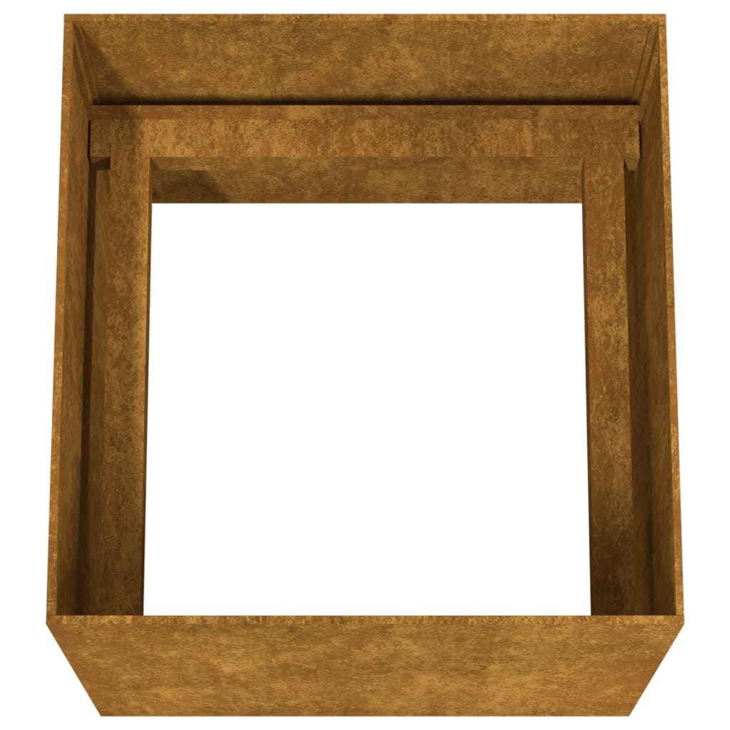 NNEVL Planter 40x41x40 cm Corten Steel-3
