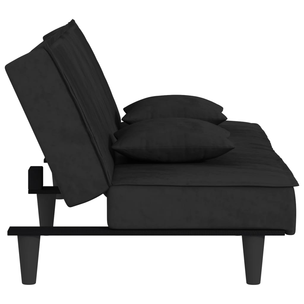 NNEVL Sofa Bed Black Velvet-4