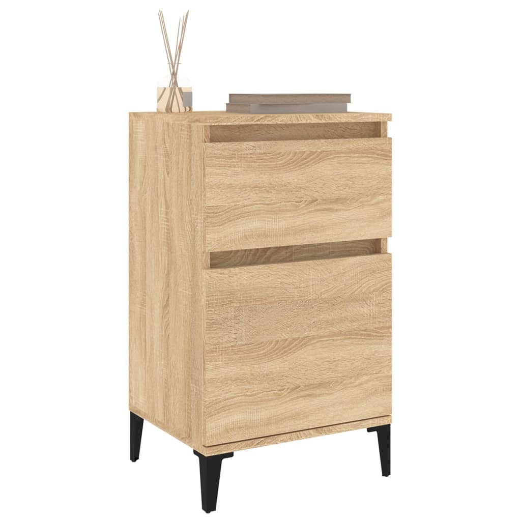 NNEVL Bedside Cabinets 2 pcs Sonoma Oak 40x35x70 cm-3