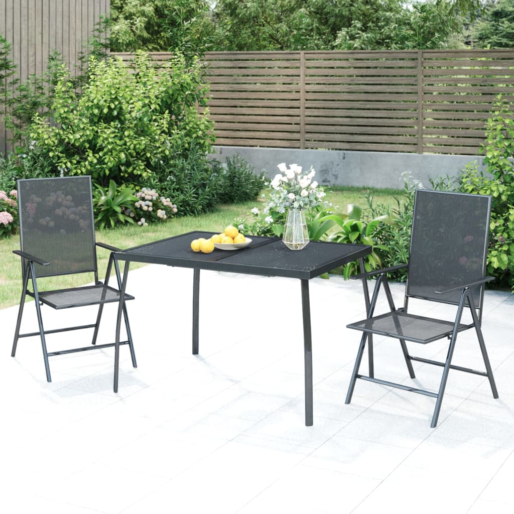 NNEVL Garden Table Anthracite 110x80x72 cm Steel Mesh-0