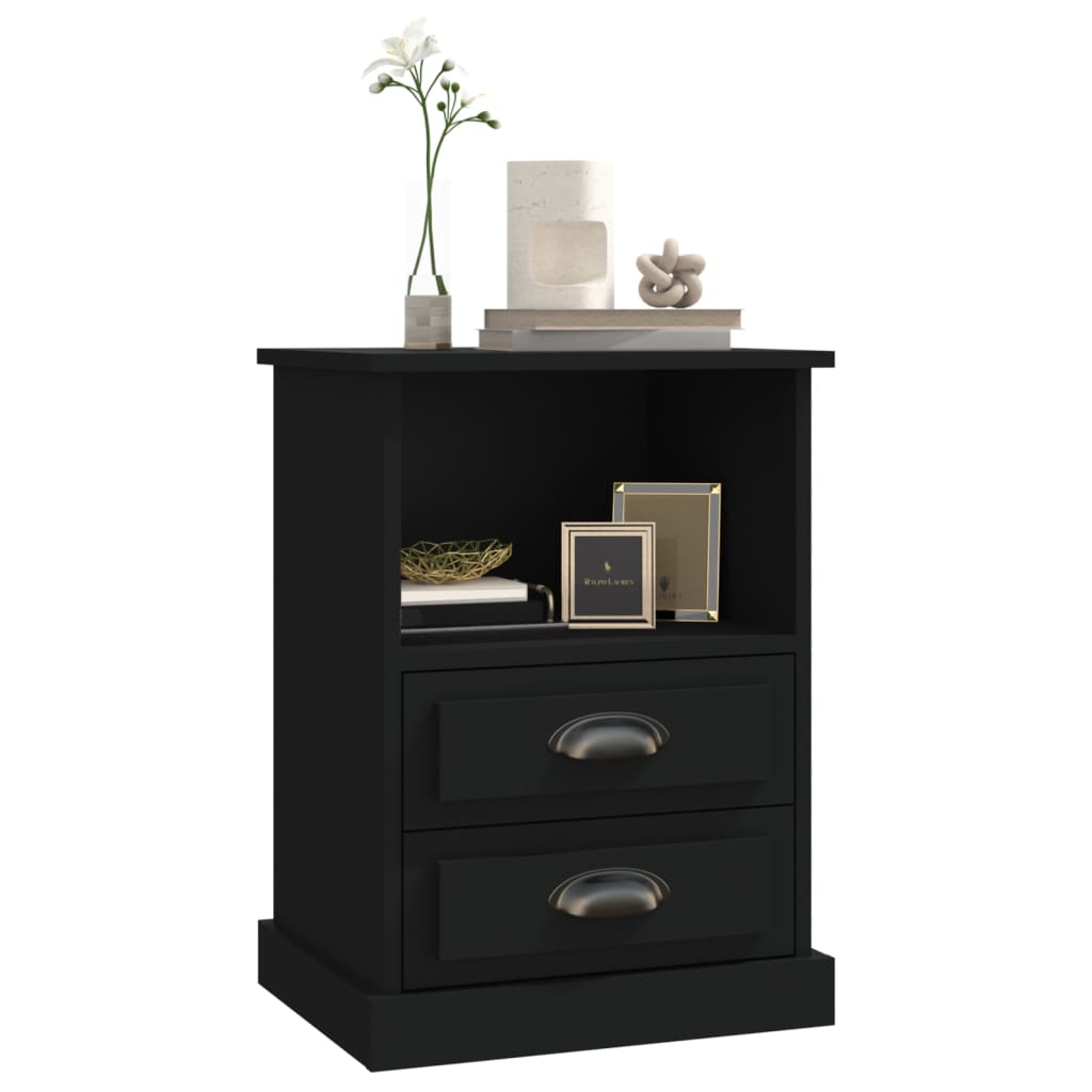 NNEVL Bedside Cabinets 2 pcs Black 43x36x60 cm-3