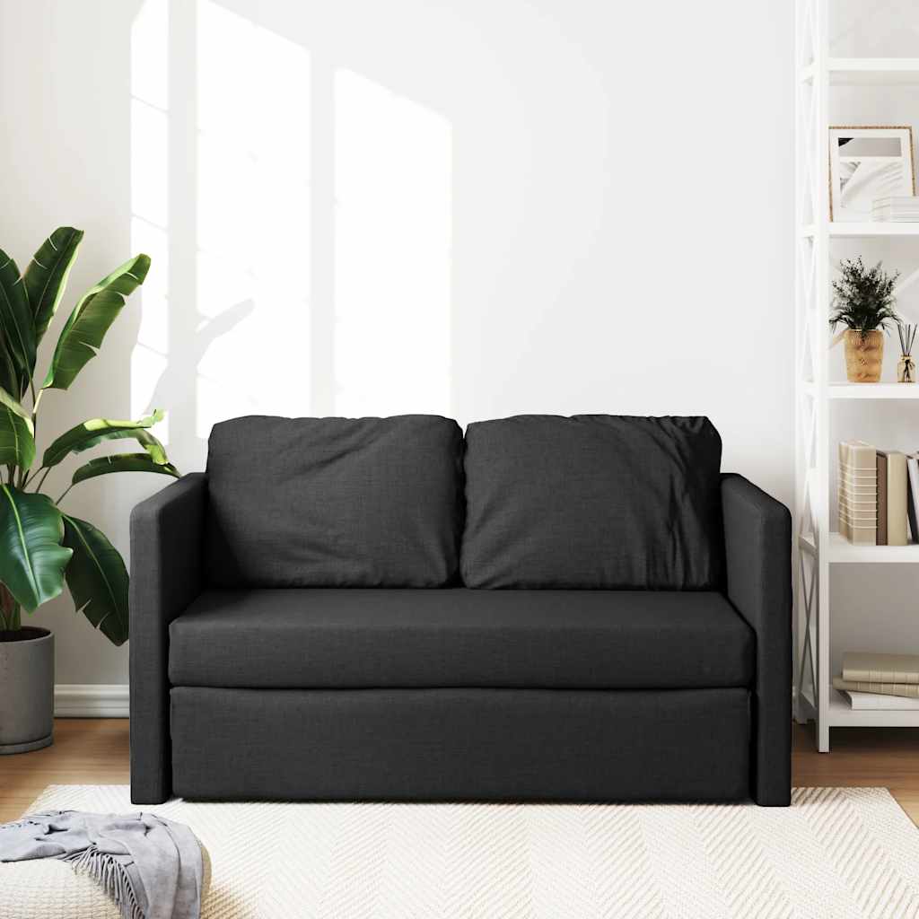 NNEVL Floor Sofa Bed 2-in-1 Black 112x174x55 cm Fabric-2