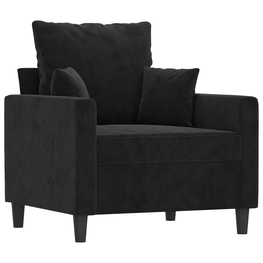 NNEVL Sofa Chair Black 60 cm Velvet-1