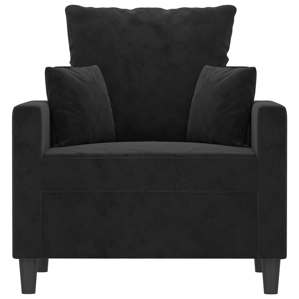 NNEVL Sofa Chair Black 60 cm Velvet-2