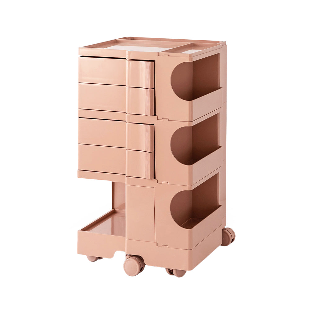 NNEDSZ Bedside Table Side Tables Nightstand Organizer Replica Boby Trolley 5Tier Pink-0