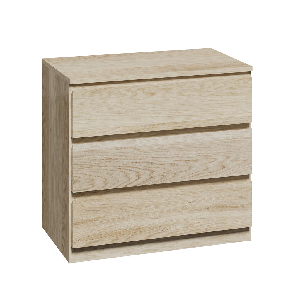 NNEED 3 Chest of Drawers Lowboy Dresser Table Natural-0
