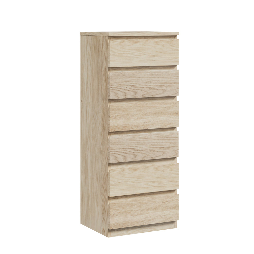 NNEED 6 Chest of Drawers Tallboy Dresser Table Natural-0