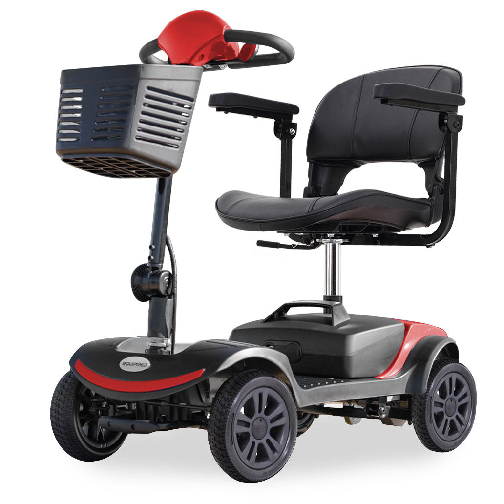 NNEMB SmartRider Folding Electric Mobility Scooter-Black & Red-0