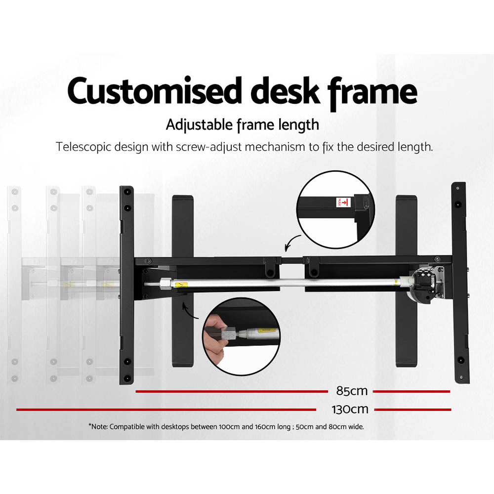 NNEDSZ Artiss Standing Desk Motorised Walnut 120CM-4