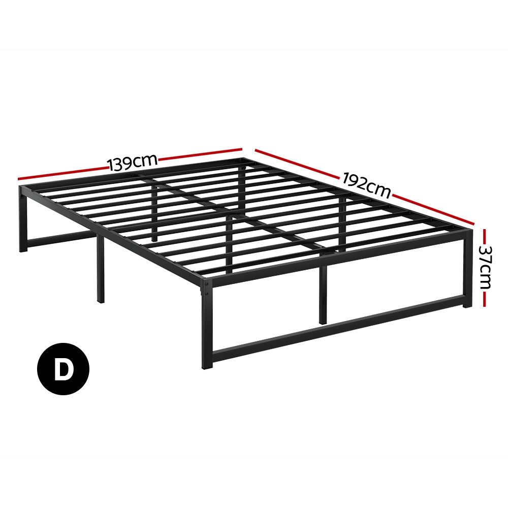 NNEDSZ Artiss Bed Frame Double Size Metal Bed Frame TINO-1
