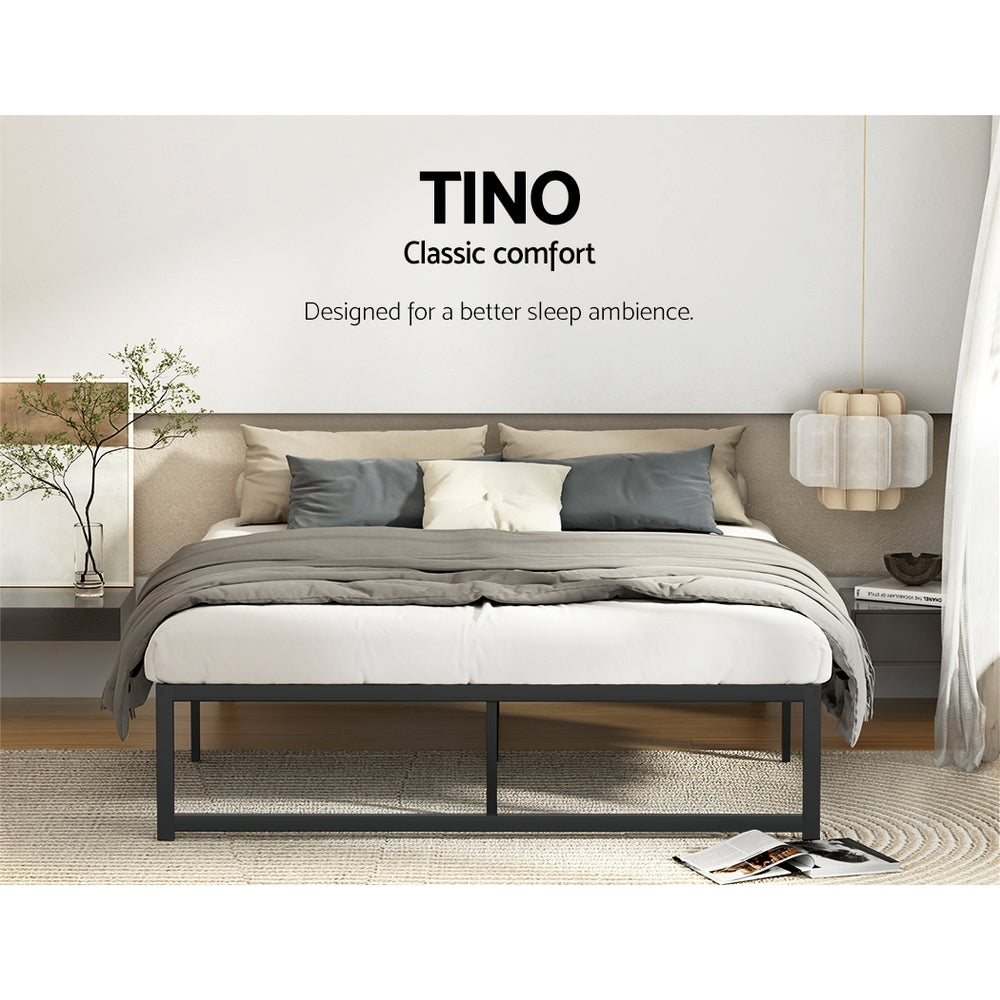 NNEDSZ Artiss Bed Frame Double Size Metal Bed Frame TINO-3