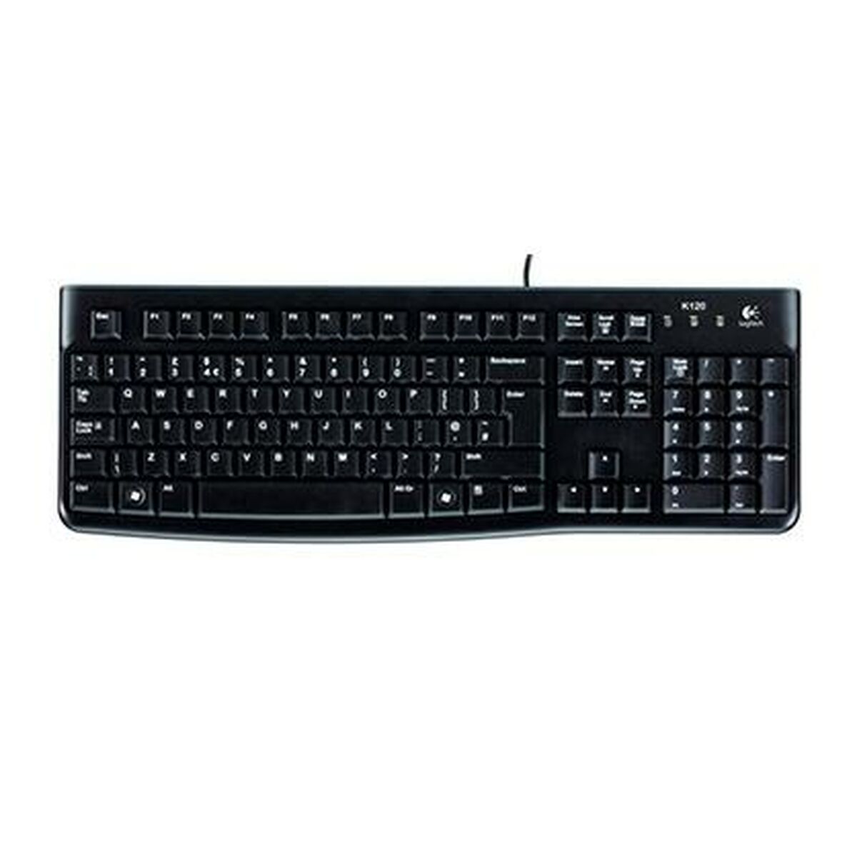 Keyboard Logitech K120 Black Spanish Qwerty (10 Units)-1