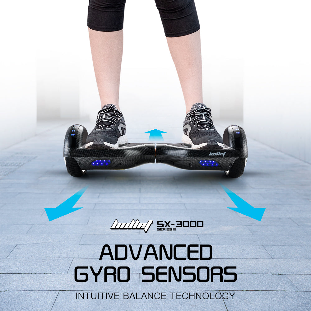 NNEMB Gen III Hoverboard Scooter 6.5 Wheels-Colour LED Lighting-Carry Bag-Carbon Fiber style-2