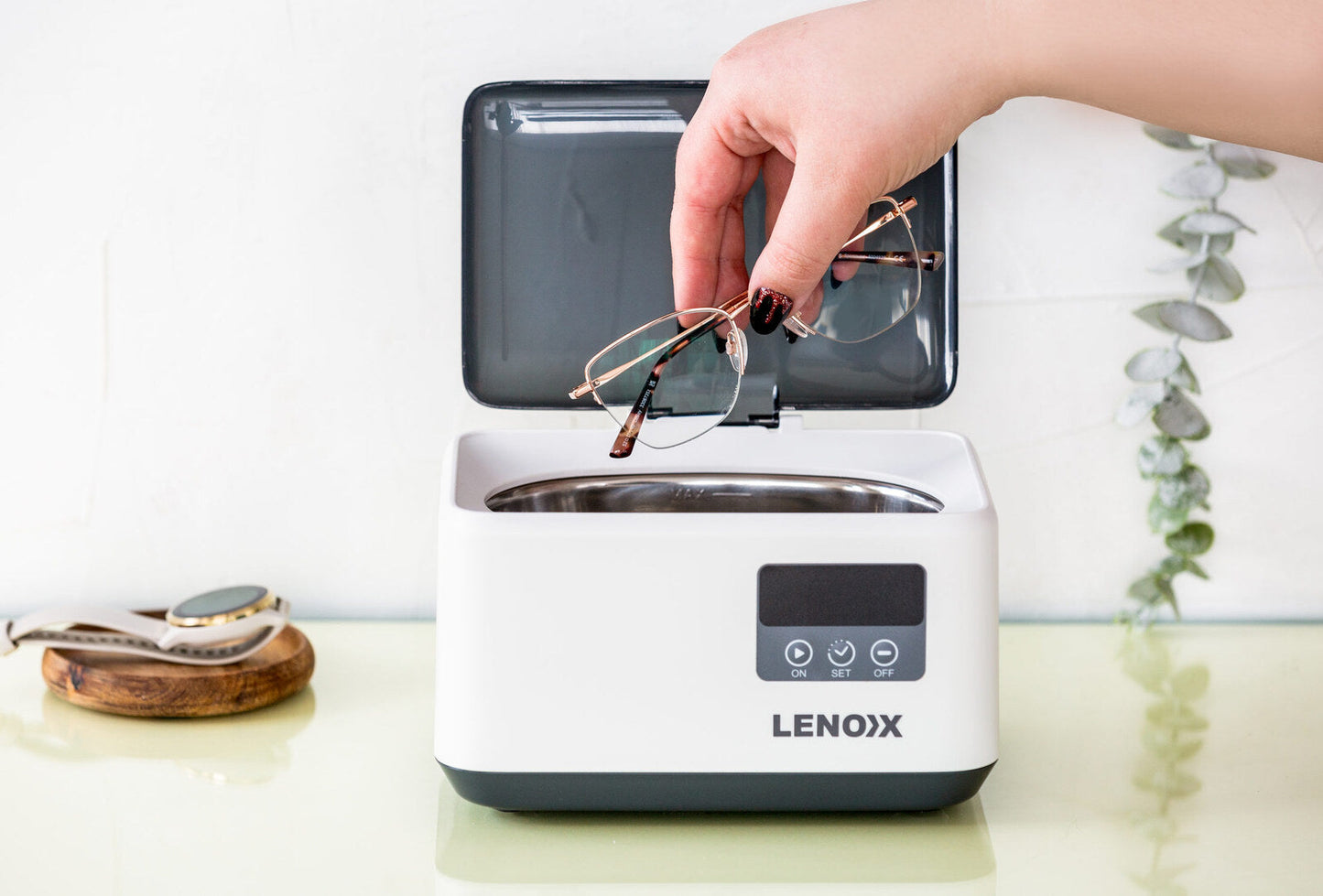 NNEDSZ 50W Ultrasonic Jewellery Cleaner, 4800HZ w/ 600ml Tank and LED Display-1