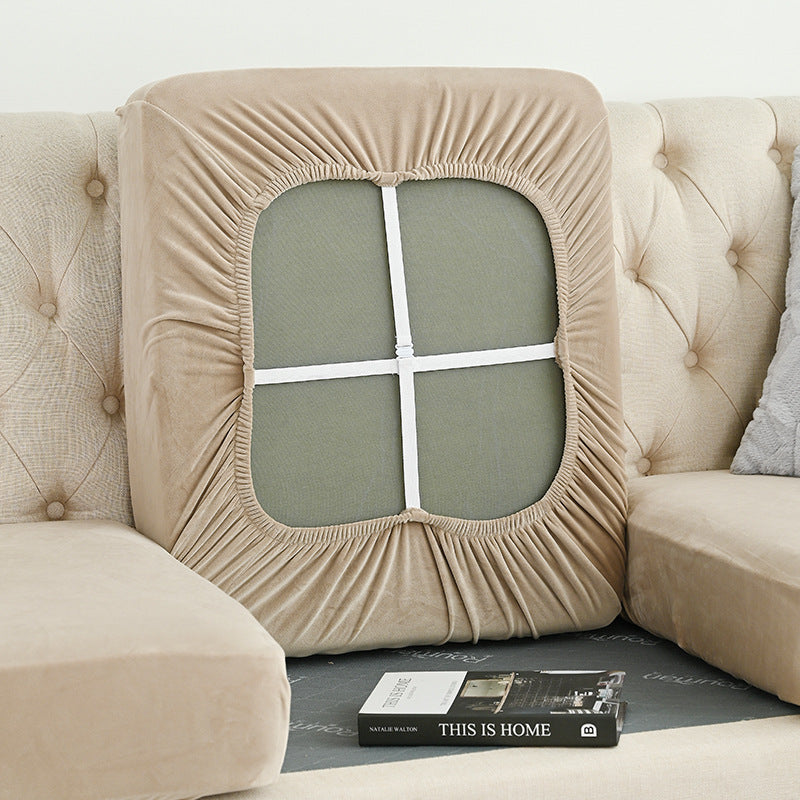 NNEDSZ 2 Pcs Claret Elegant Polyester Sofa Cover - Full Protection Against Cat Scratches & Wear-2