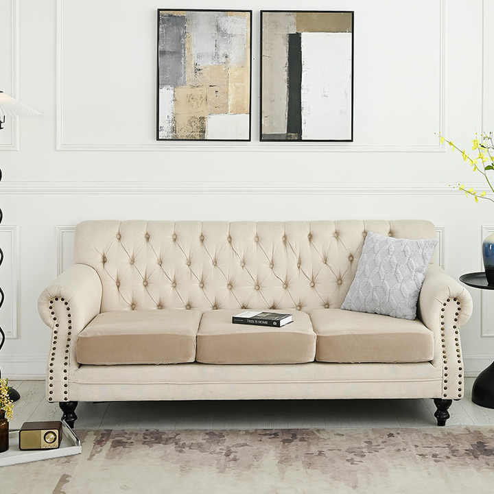 NNEDSZ 2 Pcs Claret Elegant Polyester Sofa Cover - Full Protection Against Cat Scratches & Wear-4