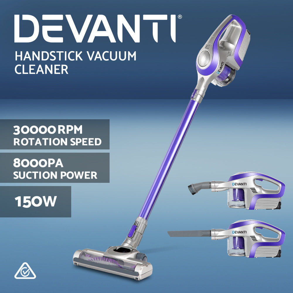 NNEDSZ Stick Vacuum Cleaner - Purple & Grey-2